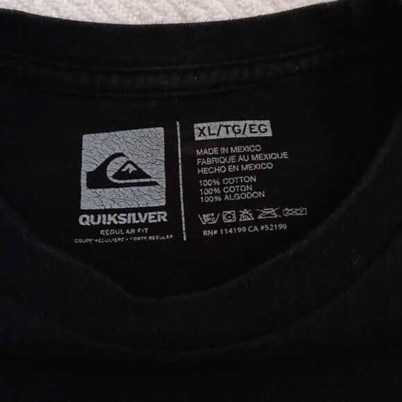 Quicksilver Tshirt Men's XL Short-sleeved Cotton Tee The Mountain and the Wave - Picture 3 of 7